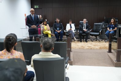 Magistrada  ngela Issa Haonat, presidente da CEDE do TRE-TO, participa de edição do Transparênci...