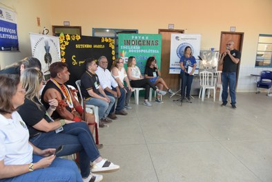 Palestra do juiz José Maria Lima em aldeia do Tocantins - Foto: Lucas Nascimento