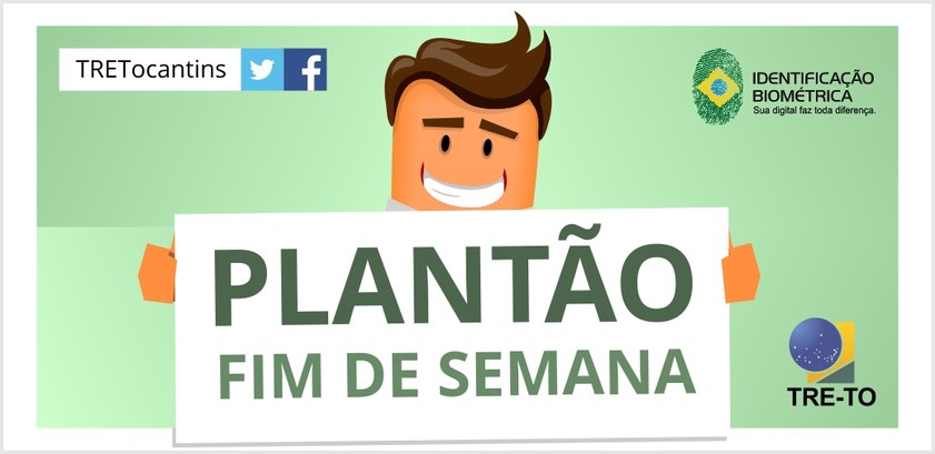 Plantão biometria sábado (1/4)