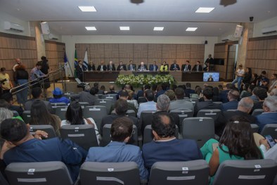 Posse do desembargador João Rigo Guimarães como juiz titular da Corte Eleitoral e por aclamação,...