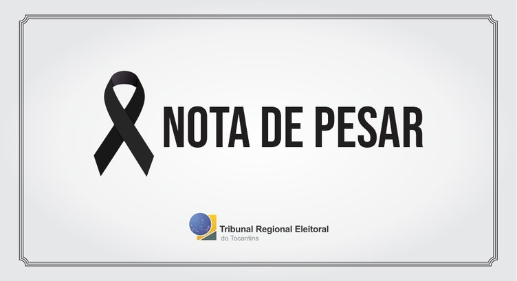 Banner escrito "nota de pesar".