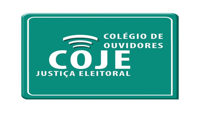 #PraCegoVer: Na imagem aparece a logomarca do COJE onde se lê “Colégio de Ouvidores, COJE, Justi...